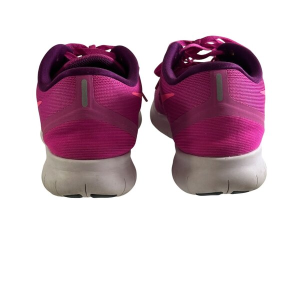 Nike Free RN Women's Size 9.5 Running Shoes Fire Pink 831509-601 Athleisure - Picture 6 of 12